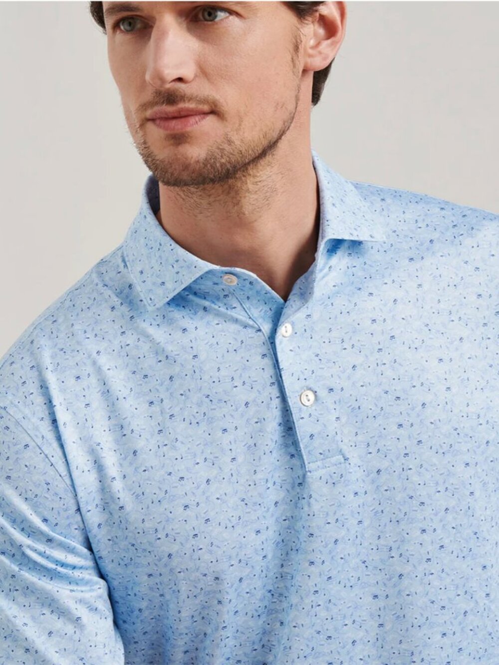 Peter Millar Crown Sport Sky Melody Performance Jersey Classic Fit Polo Mens 2XL